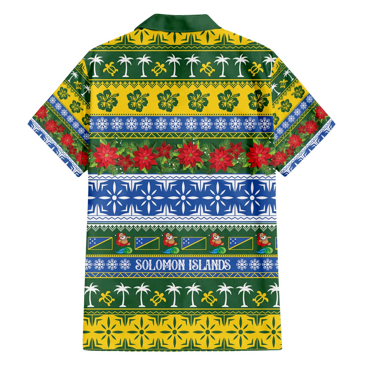 Solomon Islands Christmas Family Matching Off The Shoulder Long Sleeve Dress and Hawaiian Shirt The Solomons Melanesian Meri Krismas LT14 - Polynesian Pride