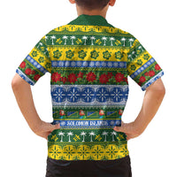 Solomon Islands Christmas Family Matching Puletasi and Hawaiian Shirt The Solomons Melanesian Meri Krismas LT14 - Polynesian Pride