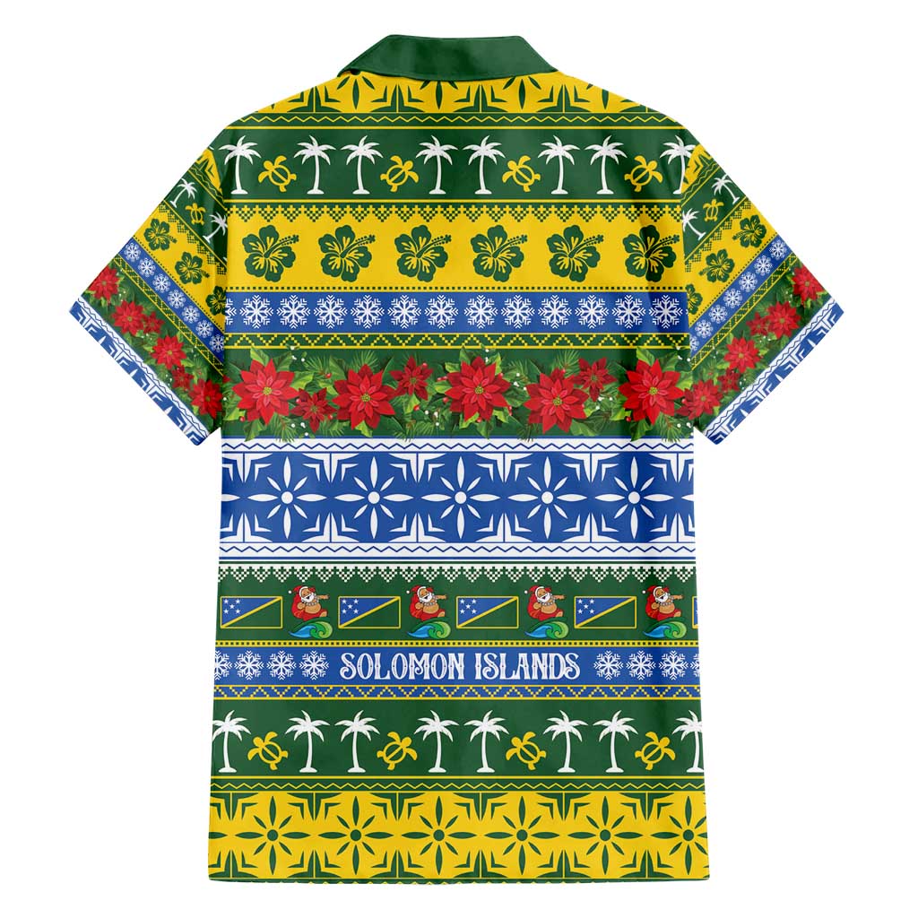 Solomon Islands Christmas Family Matching Short Sleeve Bodycon Dress and Hawaiian Shirt The Solomons Melanesian Meri Krismas LT14 - Polynesian Pride