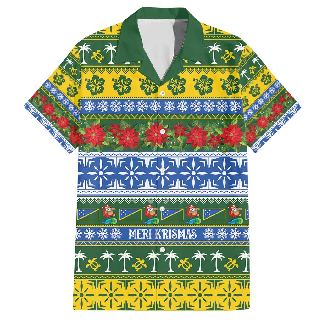 Solomon Islands Christmas Hawaiian Shirt The Solomons Melanesian Meri Krismas LT14 Green - Polynesian Pride