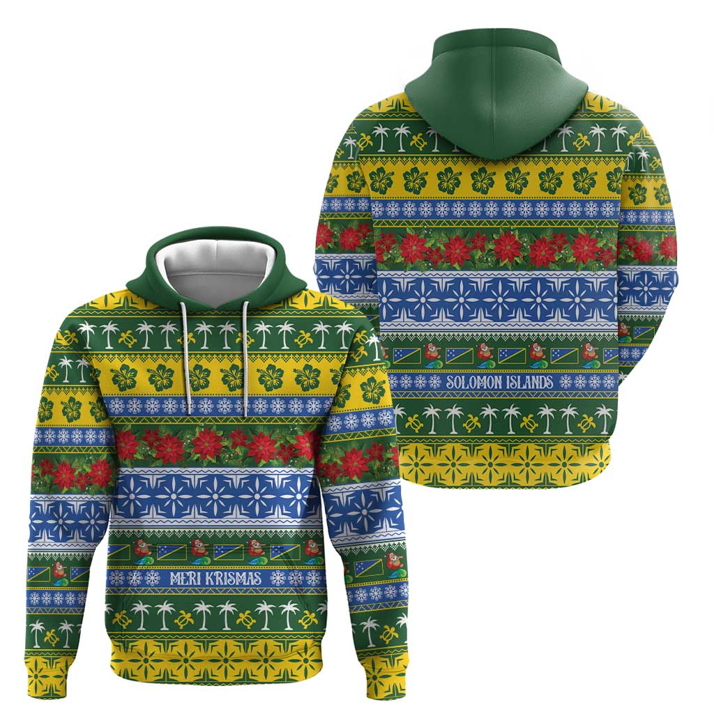 Solomon Islands Christmas Hoodie The Solomons Melanesian Meri Krismas - Polynesian Pride