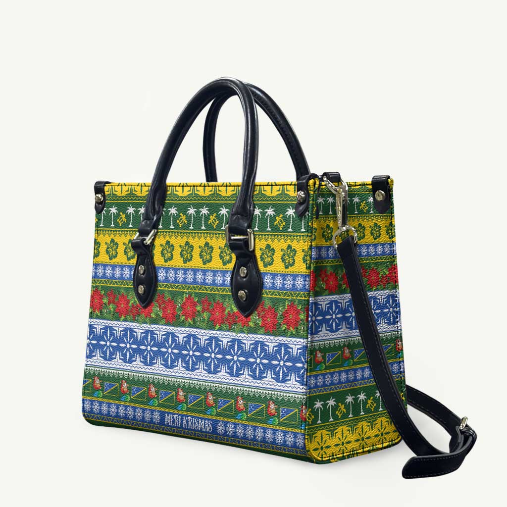 Solomon Islands Christmas Leather Bag The Solomons Melanesian Meri Krismas - Polynesian Pride