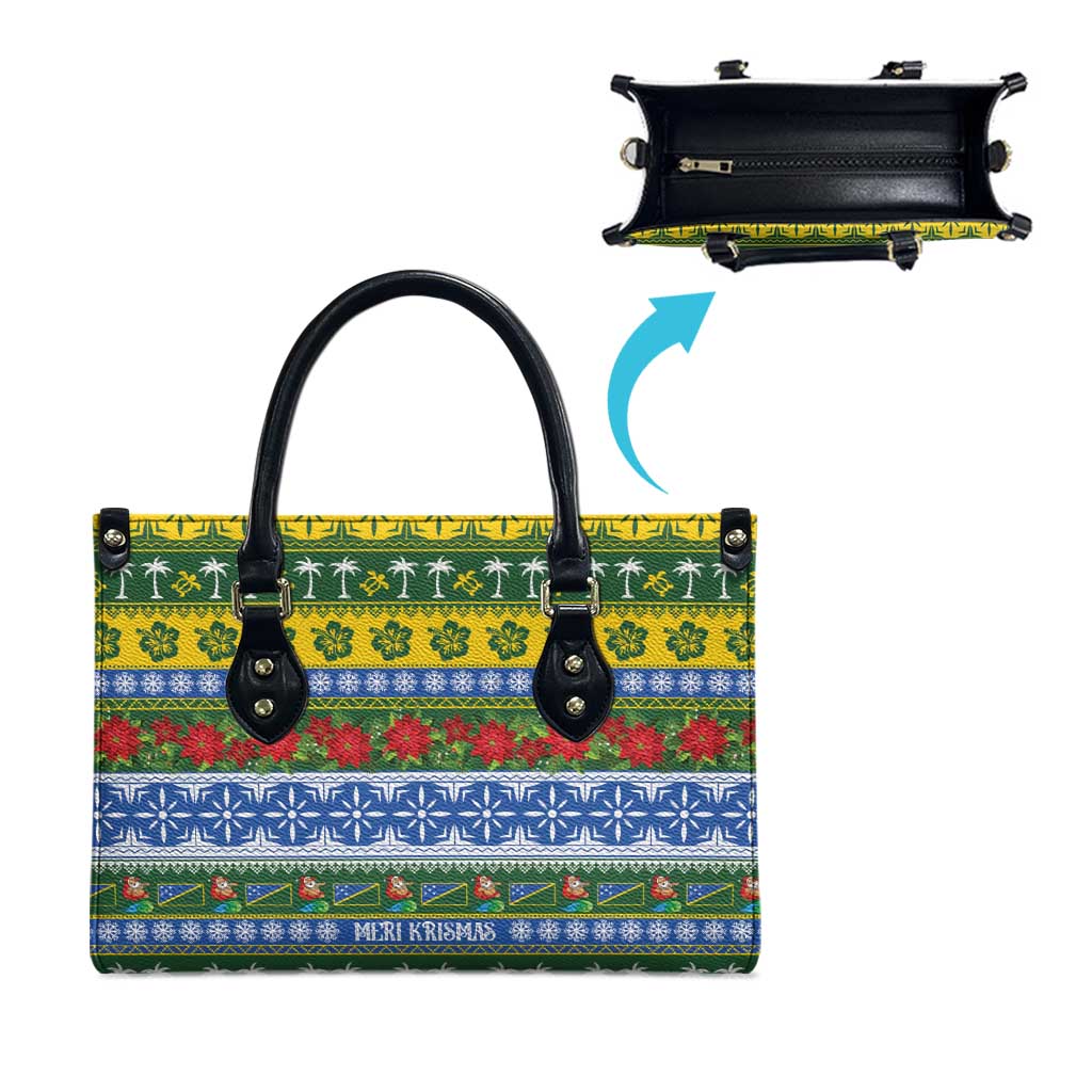 Solomon Islands Christmas Leather Bag The Solomons Melanesian Meri Krismas - Polynesian Pride