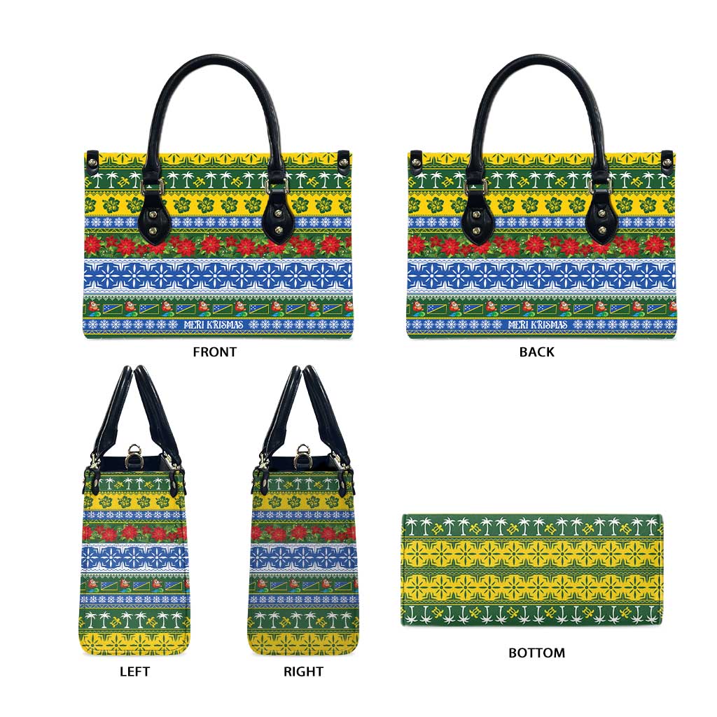 Solomon Islands Christmas Leather Bag The Solomons Melanesian Meri Krismas - Polynesian Pride