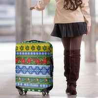 Solomon Islands Christmas Luggage Cover The Solomons Melanesian Meri Krismas - Polynesian Pride
