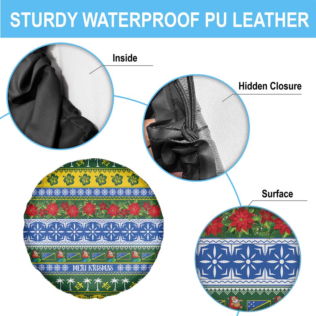 Solomon Islands Christmas Spare Tire Cover The Solomons Melanesian Meri Krismas - Polynesian Pride