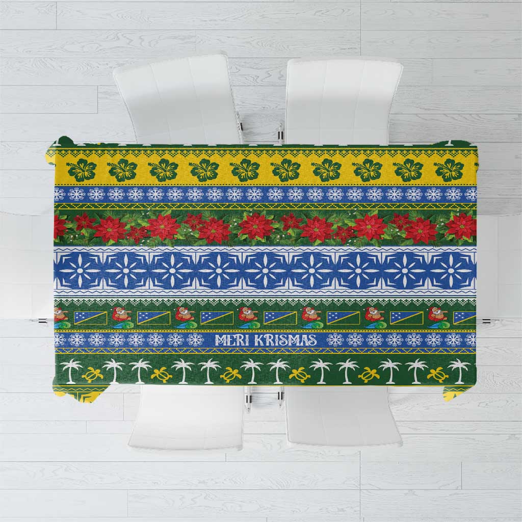 Solomon Islands Christmas Tablecloth The Solomons Melanesian Meri Krismas - Polynesian Pride
