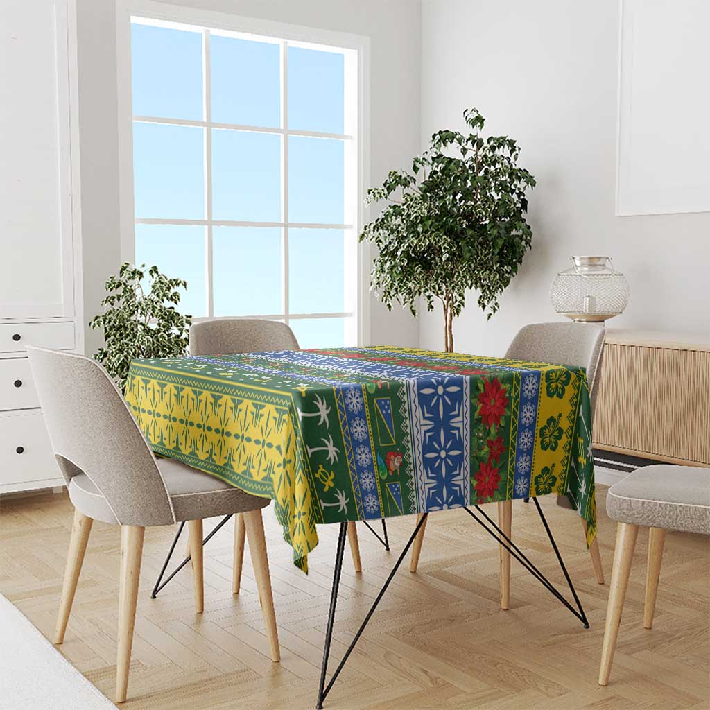 Solomon Islands Christmas Tablecloth The Solomons Melanesian Meri Krismas - Polynesian Pride