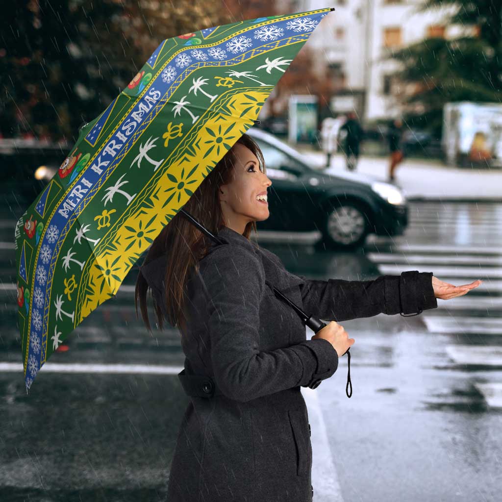 Solomon Islands Christmas Umbrella The Solomons Melanesian Meri Krismas - Polynesian Pride