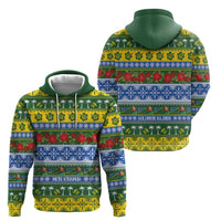 Solomon Islands Christmas Zip Hoodie The Solomons Melanesian Meri Krismas - Polynesian Pride