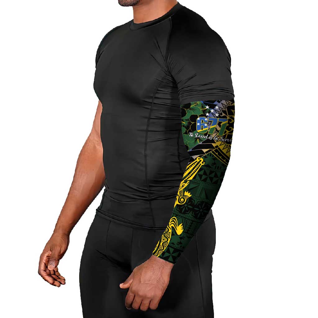 Solomon Islands Arm Sleeves 677 Proud Crocodile Melanesian Pattern - Polynesian Pride