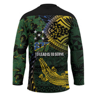 Solomon Islands Hockey Jersey 677 Proud Crocodile Melanesian Pattern - Polynesian Pride