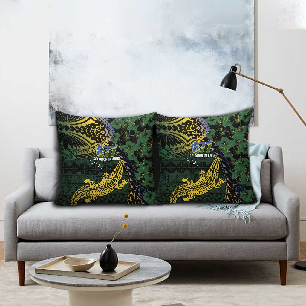 Solomon Islands Pillow Cover 677 Proud Crocodile Melanesian Pattern - Polynesian Pride