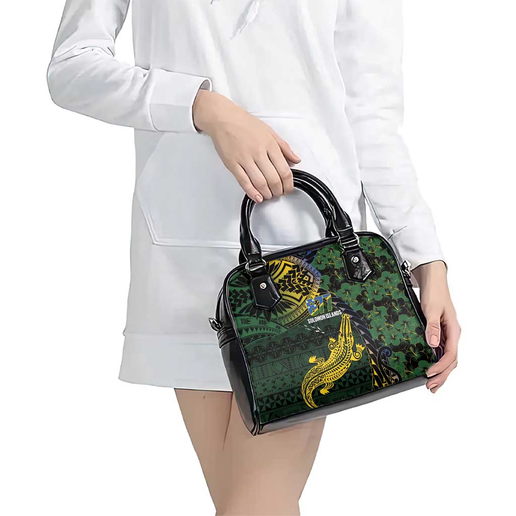 Solomon Islands Shoulder Handbag 677 Proud Crocodile Melanesian Pattern - Polynesian Pride