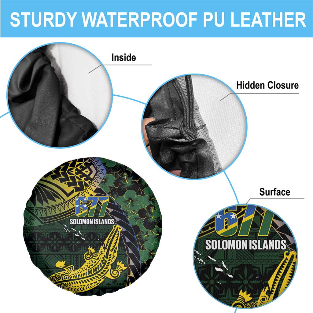 Solomon Islands Spare Tire Cover 677 Proud Crocodile Melanesian Pattern - Polynesian Pride