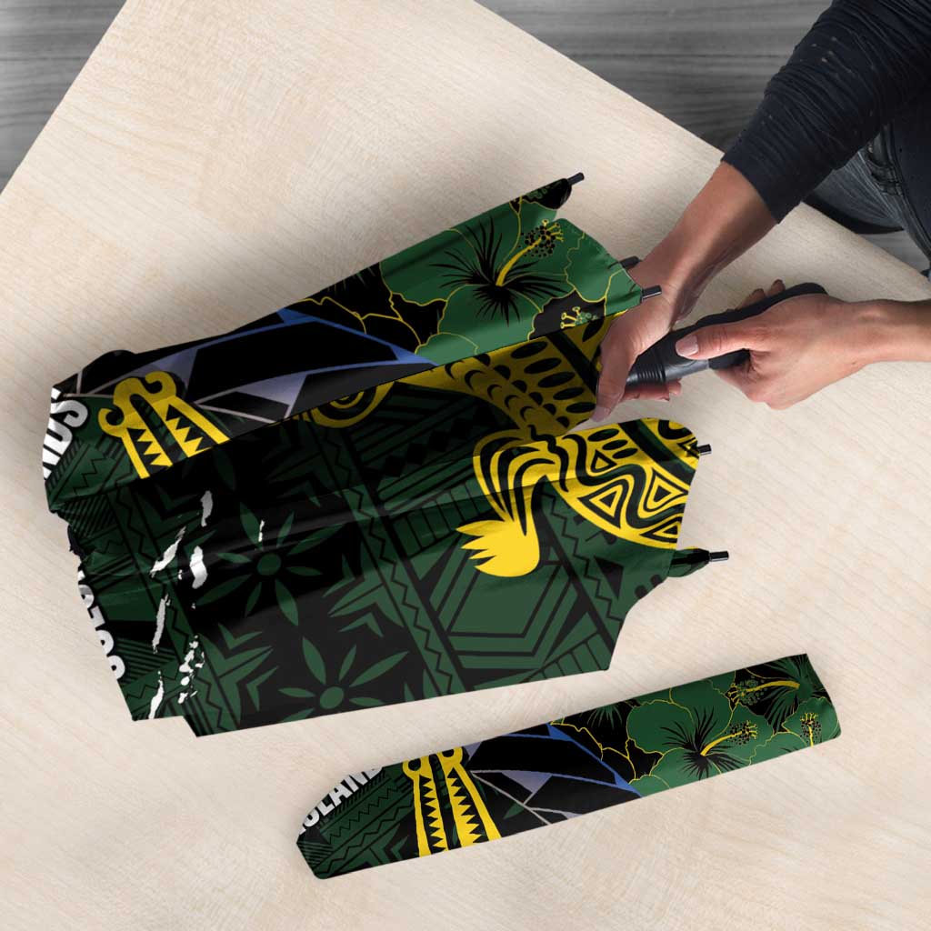 Solomon Islands Umbrella 677 Proud Crocodile Melanesian Pattern - Polynesian Pride