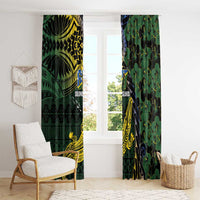 Solomon Islands Window Curtain 677 Proud Crocodile Melanesian Pattern - Polynesian Pride