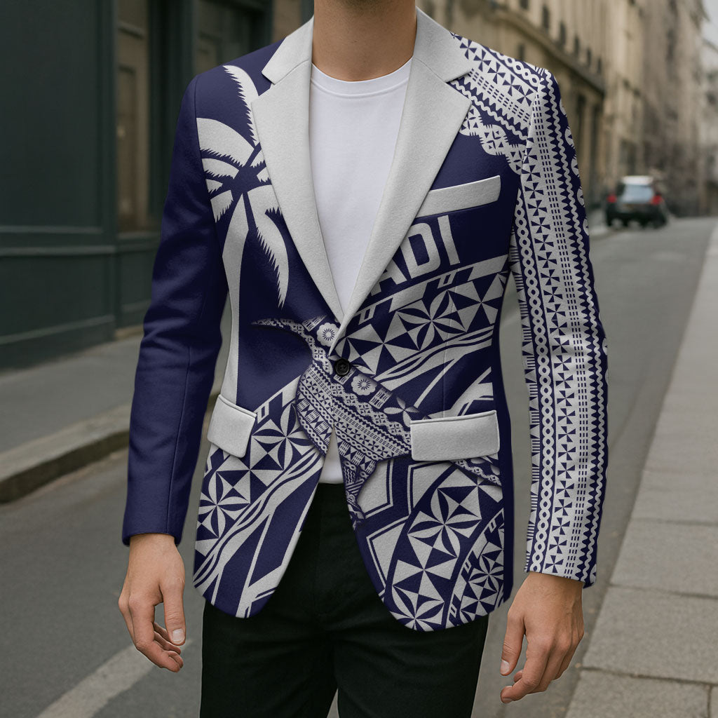 Nadi Fiji 2026 Rugby Custom Blazer Kikau Fijian Tapa Pattern LT14 - Polynesian Pride
