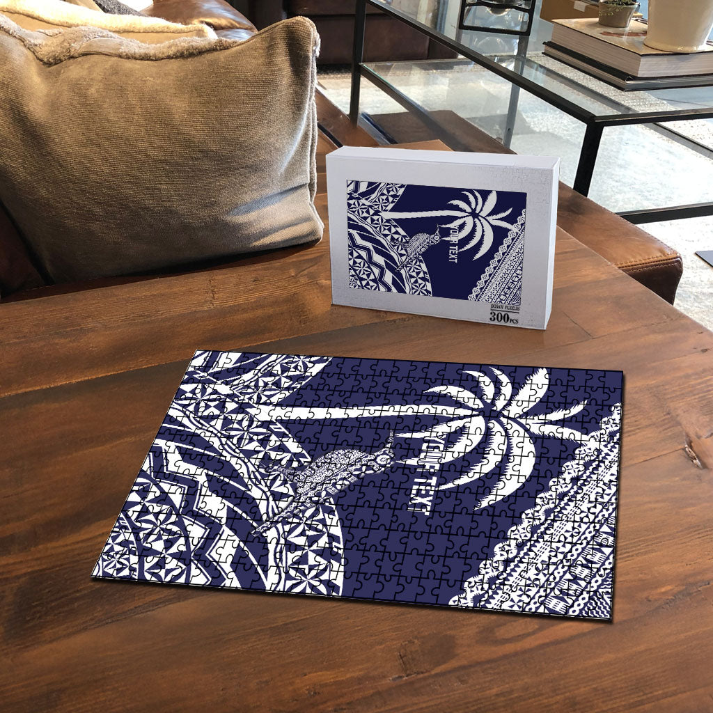 Nadi Fiji 2026 Rugby Custom Puzzle Kikau Fijian Tapa Pattern LT14 - Polynesian Pride