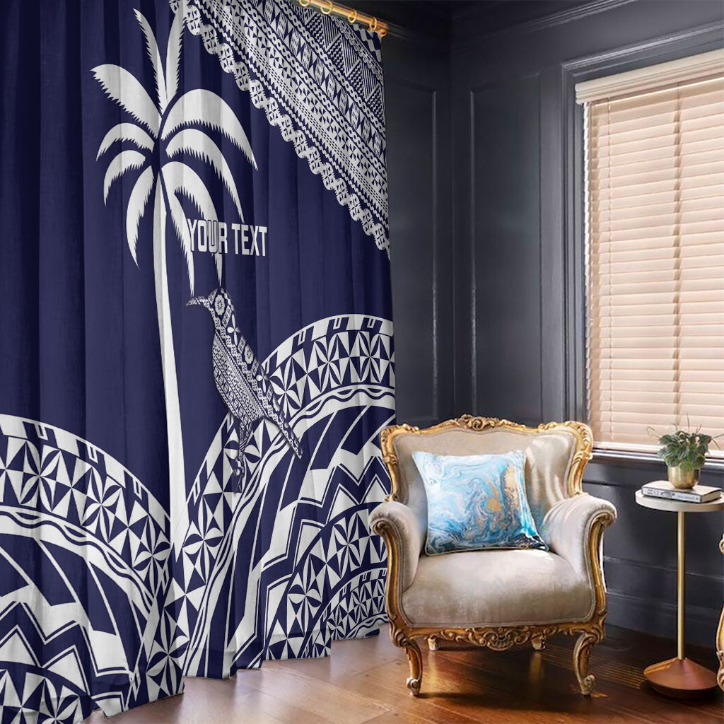 Nadi Fiji 2026 Rugby Custom Window Curtain Kikau Fijian Tapa Pattern LT14 - Polynesian Pride