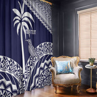 Nadi Fiji 2026 Rugby Custom Window Curtain Kikau Fijian Tapa Pattern LT14 - Polynesian Pride