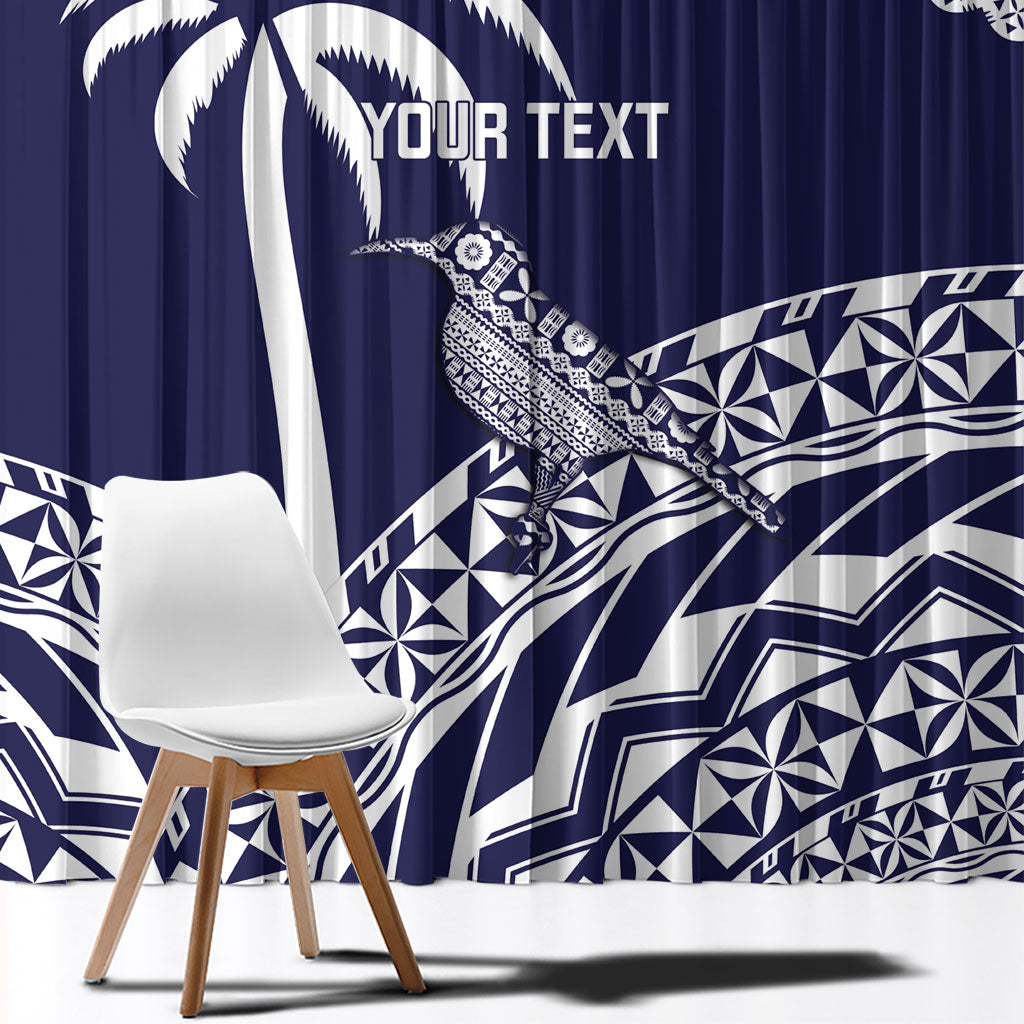 Nadi Fiji 2026 Rugby Custom Window Curtain Kikau Fijian Tapa Pattern LT14 - Polynesian Pride