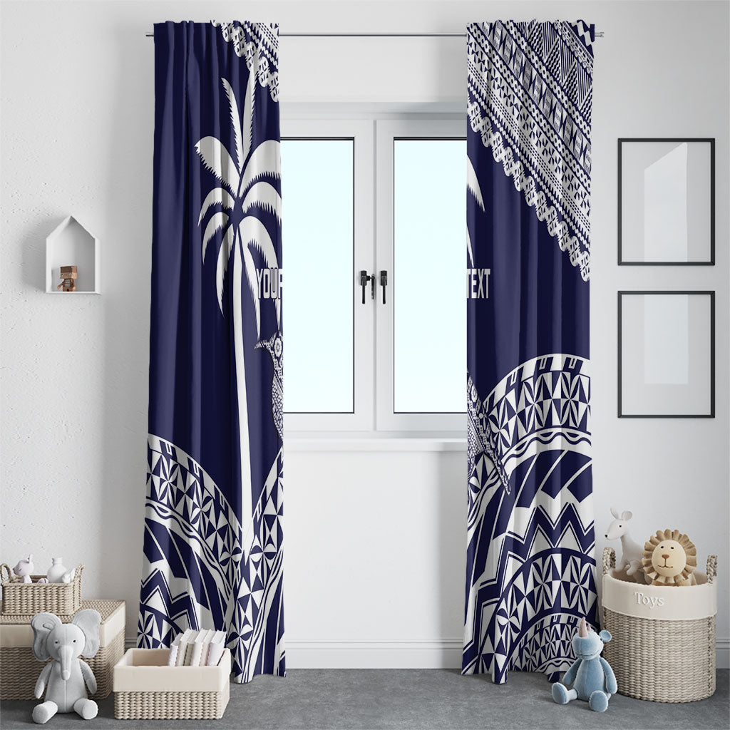 Nadi Fiji 2026 Rugby Custom Window Curtain Kikau Fijian Tapa Pattern LT14 - Polynesian Pride