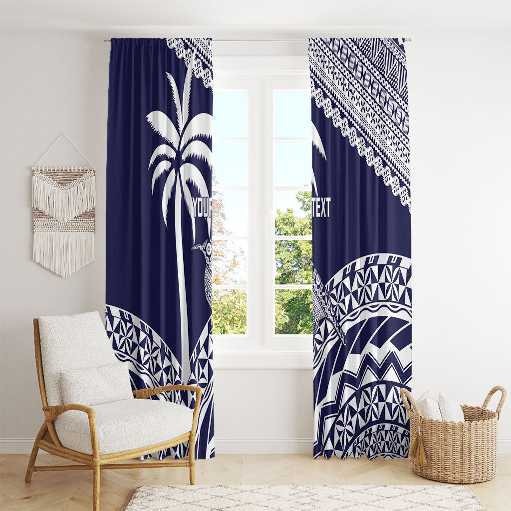 Nadi Fiji 2026 Rugby Custom Window Curtain Kikau Fijian Tapa Pattern LT14 - Polynesian Pride