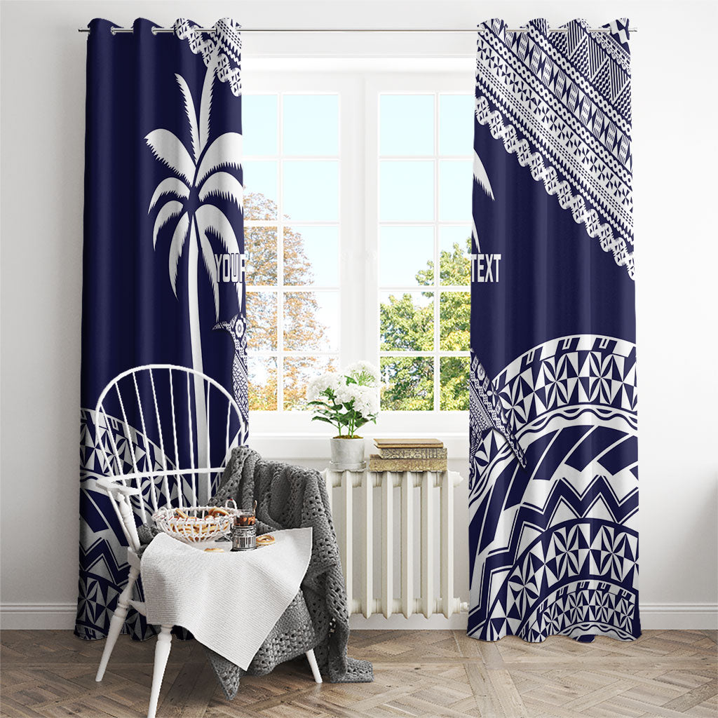 Nadi Fiji 2026 Rugby Custom Window Curtain Kikau Fijian Tapa Pattern LT14 - Polynesian Pride
