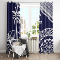 Nadi Fiji 2026 Rugby Custom Window Curtain Kikau Fijian Tapa Pattern LT14 - Polynesian Pride