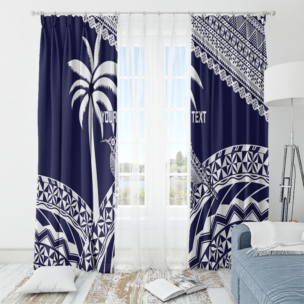 Nadi Fiji 2026 Rugby Custom Window Curtain Kikau Fijian Tapa Pattern LT14 - Polynesian Pride