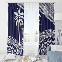Nadi Fiji 2026 Rugby Custom Window Curtain Kikau Fijian Tapa Pattern LT14 - Polynesian Pride