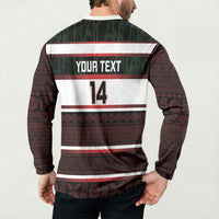 Naitasiri Fiji 2026 Rugby Custom Button Sweatshirt Highland Warriors Fijian Tapa Pattern LT14 - Polynesian Pride