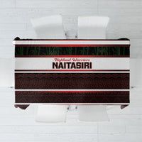 Naitasiri Fiji 2026 Rugby Tablecloth Highland Warriors Fijian Tapa Pattern LT14 Black - Polynesian Pride