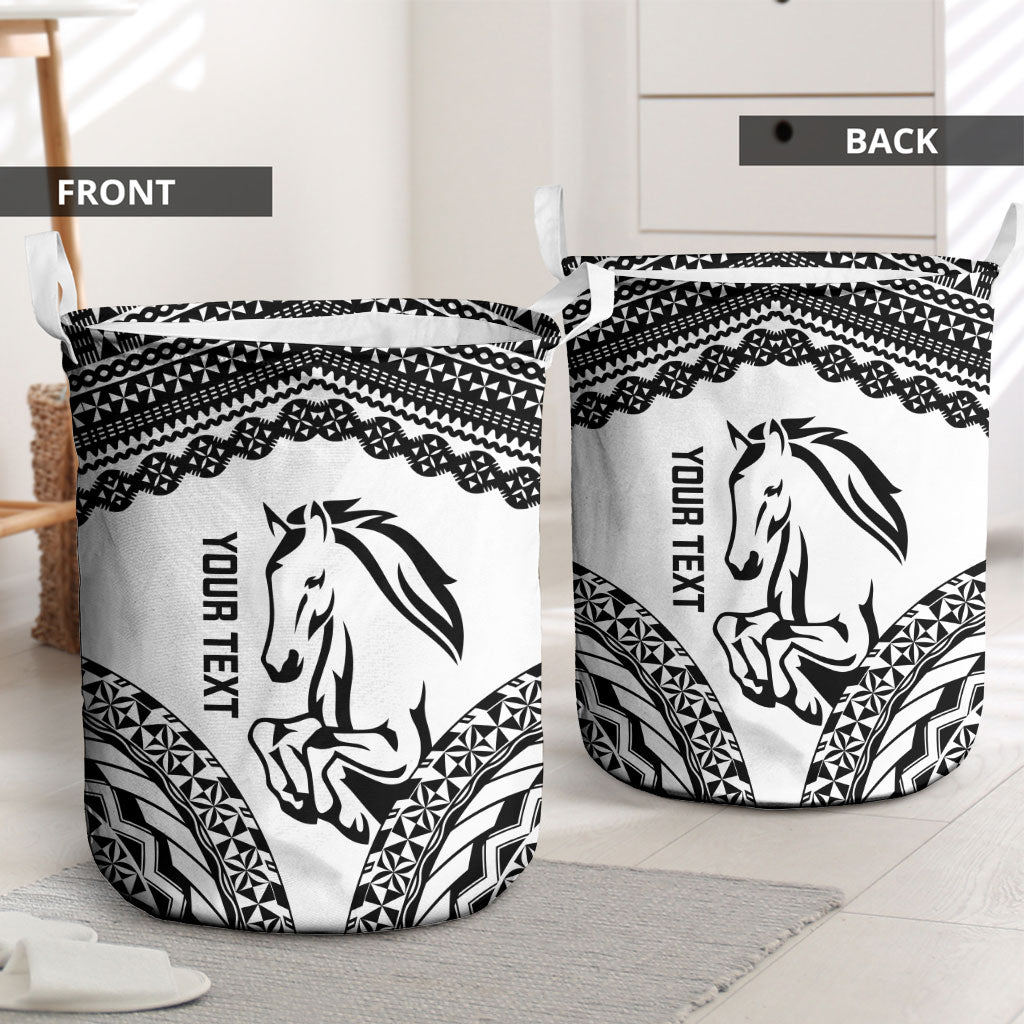 Nadroga Fiji 2026 Rugby Custom Laundry Basket Stallion Fijian Tapa Pattern LT14 - Polynesian Pride