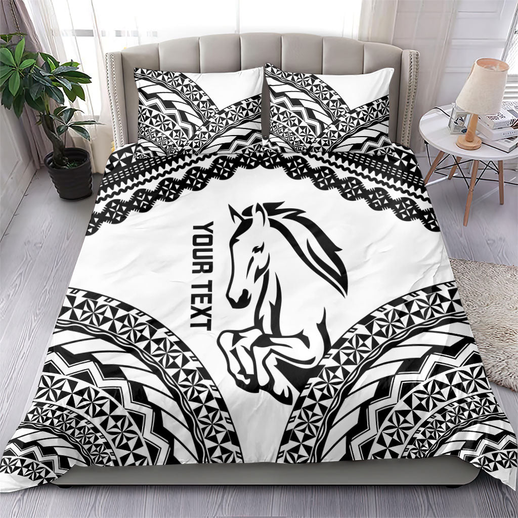Nadroga Fiji 2026 Rugby Custom Bedding Set Stallion Fijian Tapa Pattern LT14 - Polynesian Pride