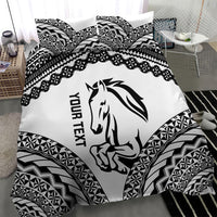 Nadroga Fiji 2026 Rugby Custom Bedding Set Stallion Fijian Tapa Pattern LT14 - Polynesian Pride