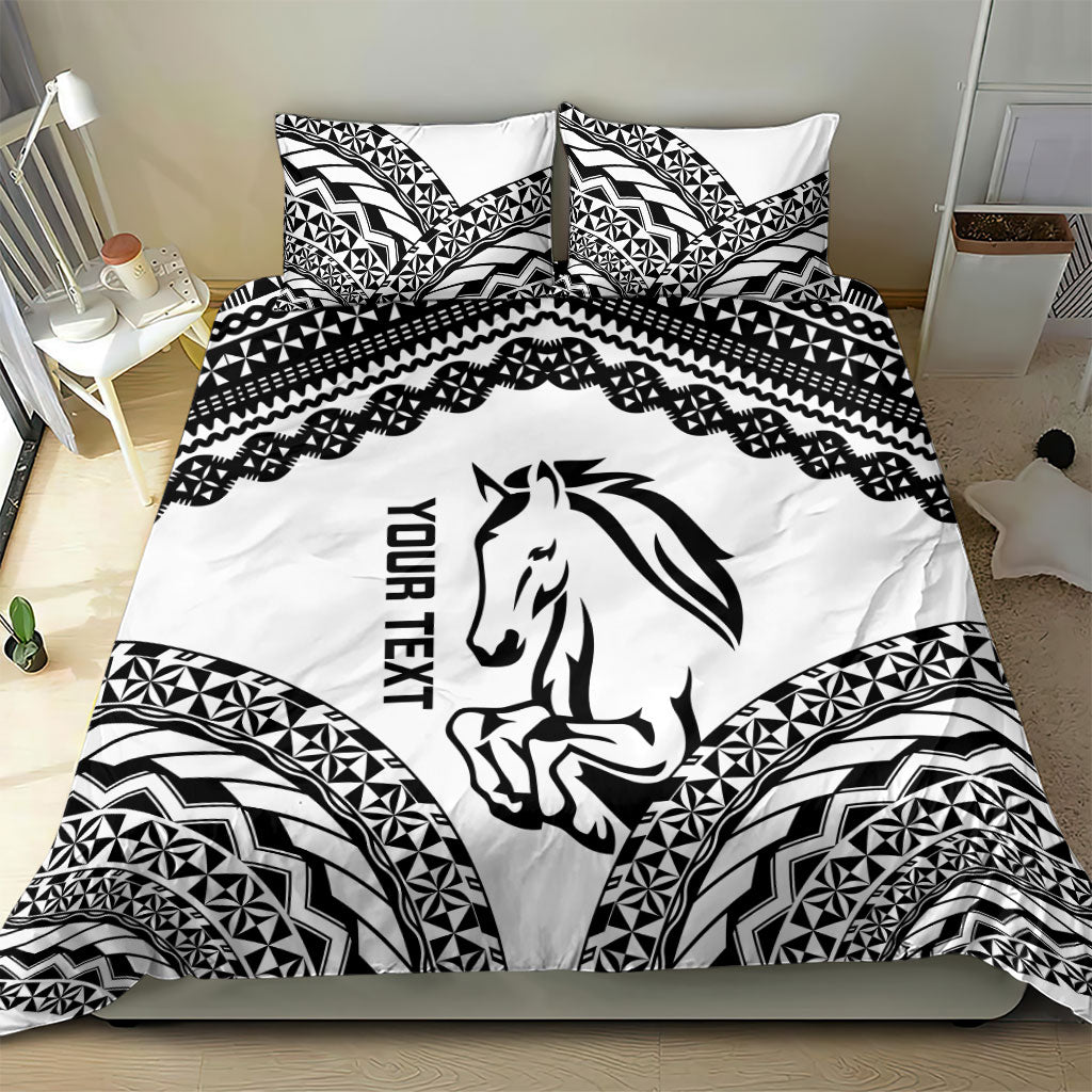 Nadroga Fiji 2026 Rugby Custom Bedding Set Stallion Fijian Tapa Pattern LT14 - Polynesian Pride