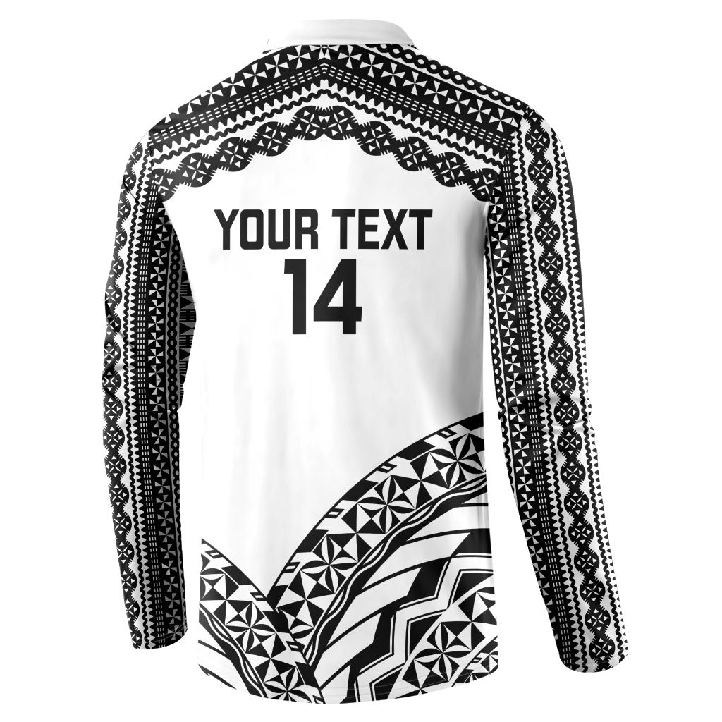 Nadroga Fiji 2026 Rugby Custom Button Sweatshirt Stallion Fijian Tapa Pattern LT14 - Polynesian Pride