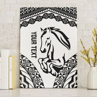 Nadroga Fiji 2026 Rugby Custom Canvas Wall Art Stallion Fijian Tapa Pattern LT14 Without Frame White - Polynesian Pride