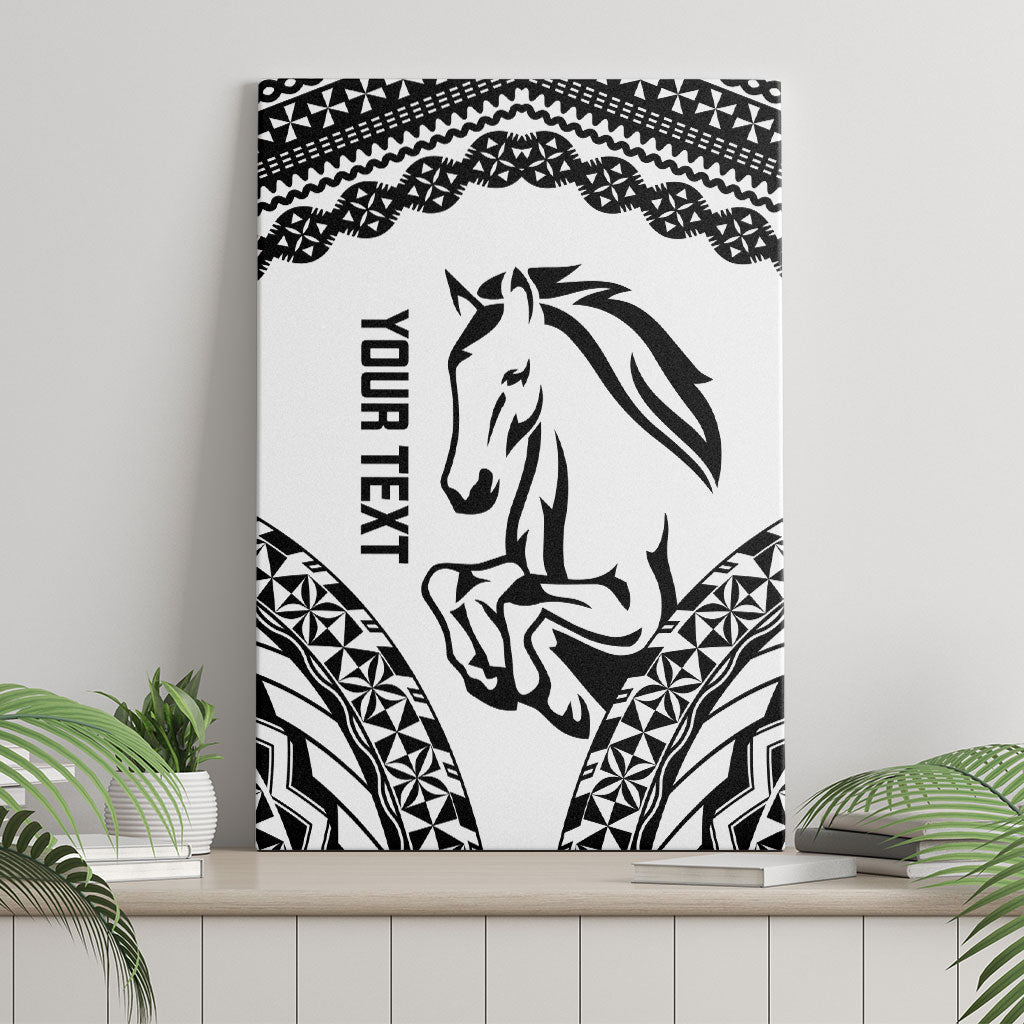 Nadroga Fiji 2026 Rugby Custom Canvas Wall Art Stallion Fijian Tapa Pattern LT14 - Polynesian Pride