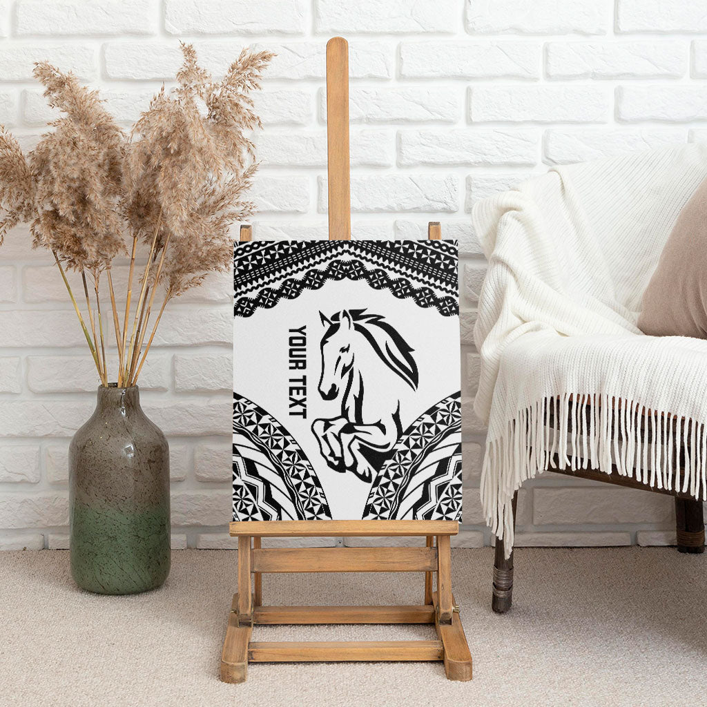 Nadroga Fiji 2026 Rugby Custom Canvas Wall Art Stallion Fijian Tapa Pattern LT14 - Polynesian Pride