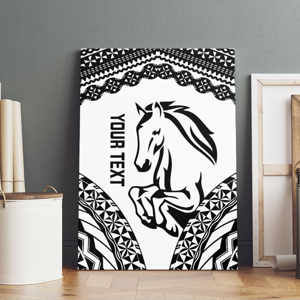 Nadroga Fiji 2026 Rugby Custom Canvas Wall Art Stallion Fijian Tapa Pattern LT14 - Polynesian Pride