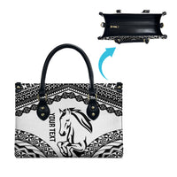 Nadroga Fiji 2026 Rugby Custom Leather Bag Stallion Fijian Tapa Pattern LT14 - Polynesian Pride