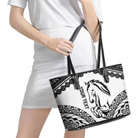 Nadroga Fiji 2026 Rugby Custom Leather Tote Bag Stallion Fijian Tapa Pattern LT14 - Polynesian Pride