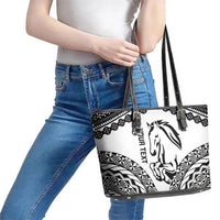 Nadroga Fiji 2026 Rugby Custom Leather Tote Bag Stallion Fijian Tapa Pattern LT14 - Polynesian Pride