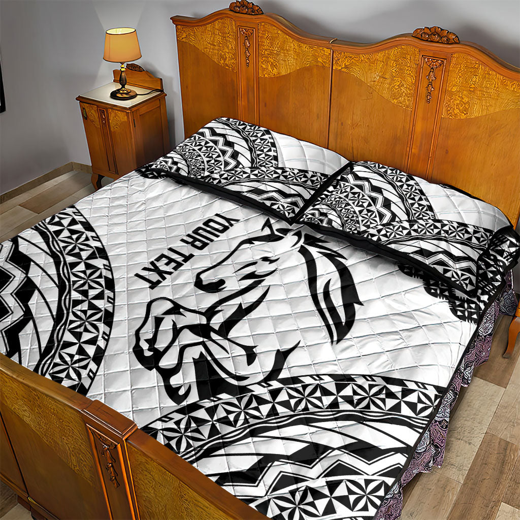 Nadroga Fiji 2026 Rugby Custom Quilt Bed Set Stallion Fijian Tapa Pattern LT14 - Polynesian Pride