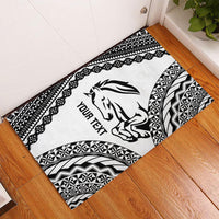 Nadroga Fiji 2026 Rugby Custom Rubber Doormat Stallion Fijian Tapa Pattern LT14 - Polynesian Pride