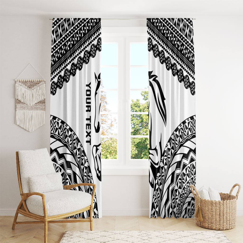 Nadroga Fiji 2026 Rugby Custom Window Curtain Stallion Fijian Tapa Pattern LT14 - Polynesian Pride