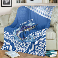 Yasawa Fiji 2026 Rugby Custom Blanket Marlin Fijian Tapa Pattern LT14 - Polynesian Pride